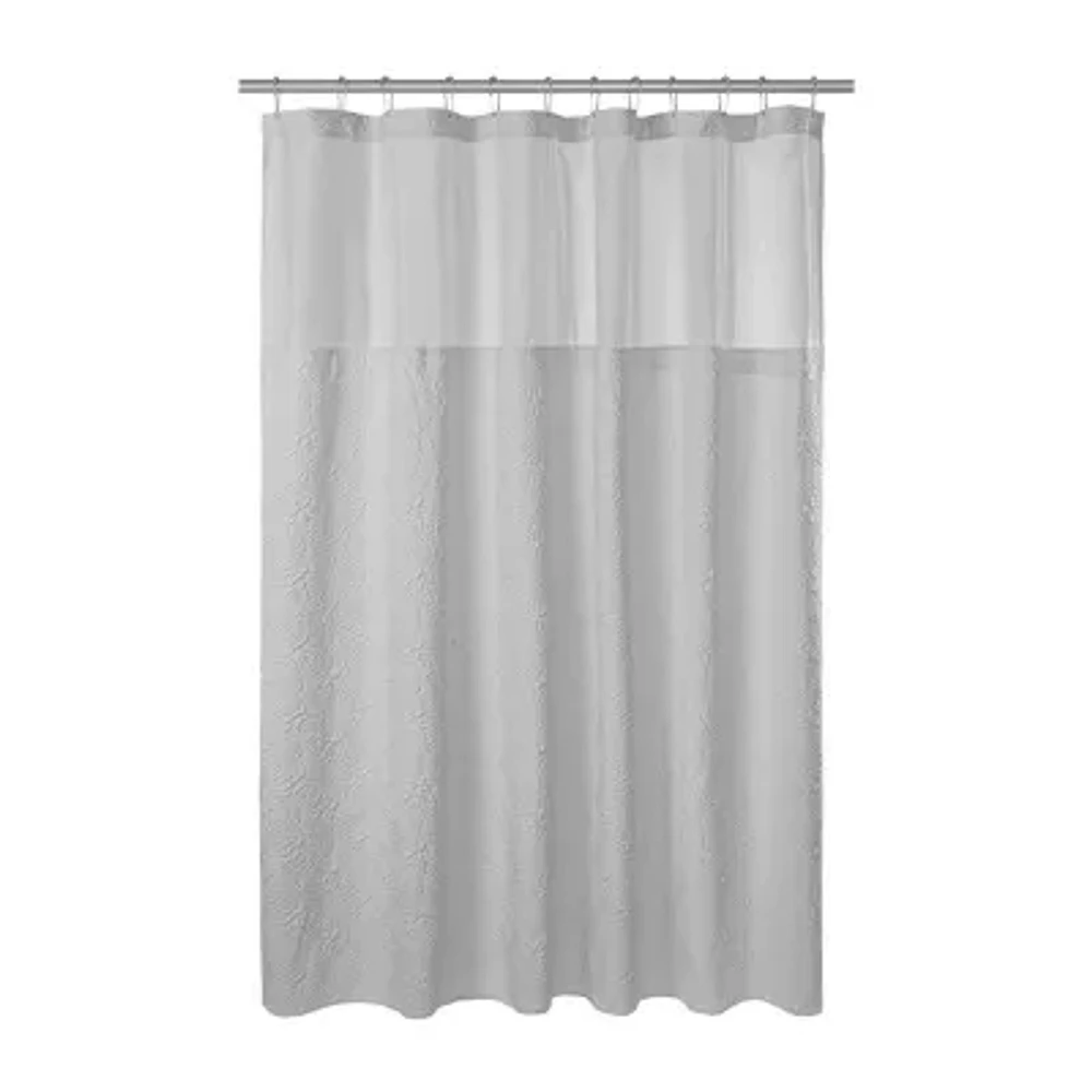 Awesome Home™ Starburst Snap Liner Hooks Shower Curtain Set