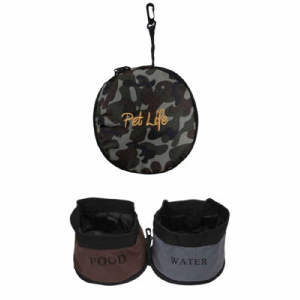 The Pet Life Double Water Travel Bowl