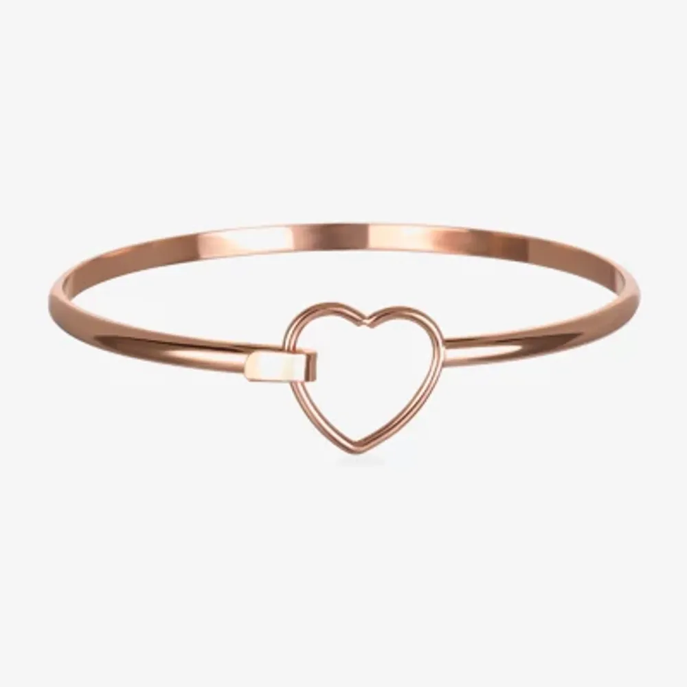 Bijoux Bar Delicates Womens Heart Bangle Bracelet