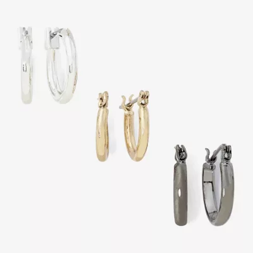 Mixit Womens Hypoallergenic 3 Pair Earring Set