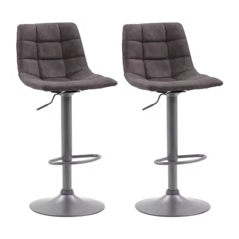 Corliving Palmer 2-pc. Tufted Swivel Bar Stool