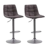 Corliving Palmer 2-pc. Tufted Swivel Bar Stool