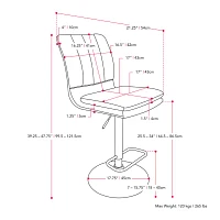 Palmer 2-pc. Tufted Swivel Bar Stool