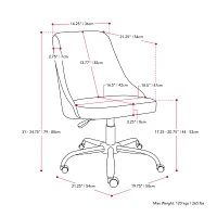 Marlowe Armless Height Adjustable Office Chair