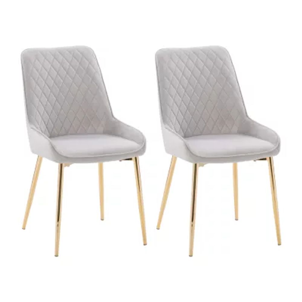 Nash 2-pc. Diamond Upholstered Tufted Side Chair