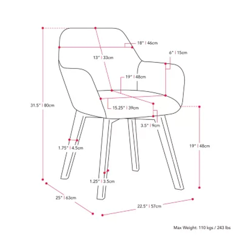 Ayla 2-pc. Upholstered Dining Chair