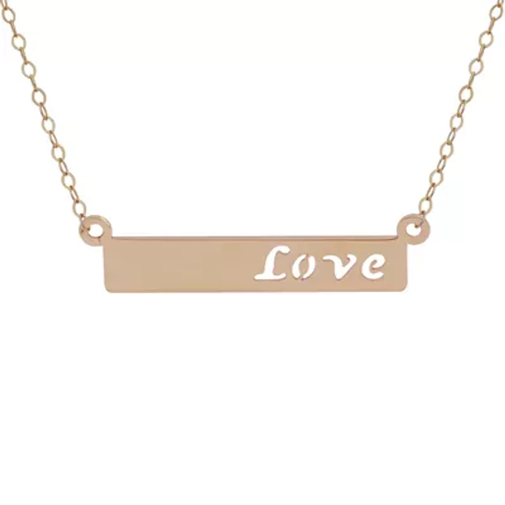 Womens 10K Gold 17 Inch Pendant Necklace