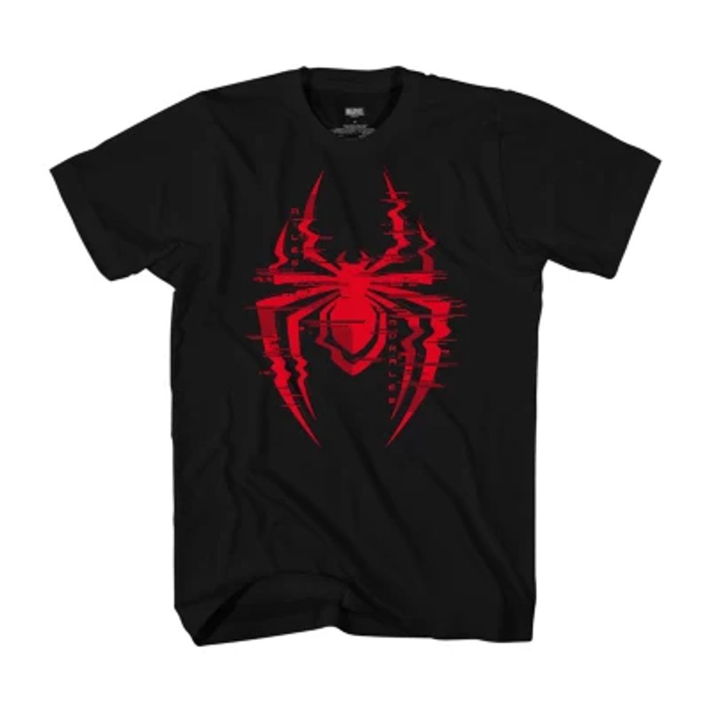 Disney Little & Big Boys Crew Neck Spiderman Short Sleeve Graphic T-Shirt