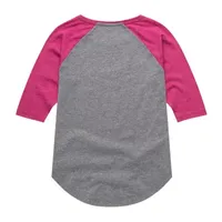 Little & Big Kid Girls Crew Neck Elbow Sleeve Regular Fit Pokeman Graphic T-Shirt