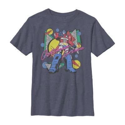 Little & Big Kid Boys Crew Neck Short Sleeve Regular Fit Transformers Graphic T-Shirt