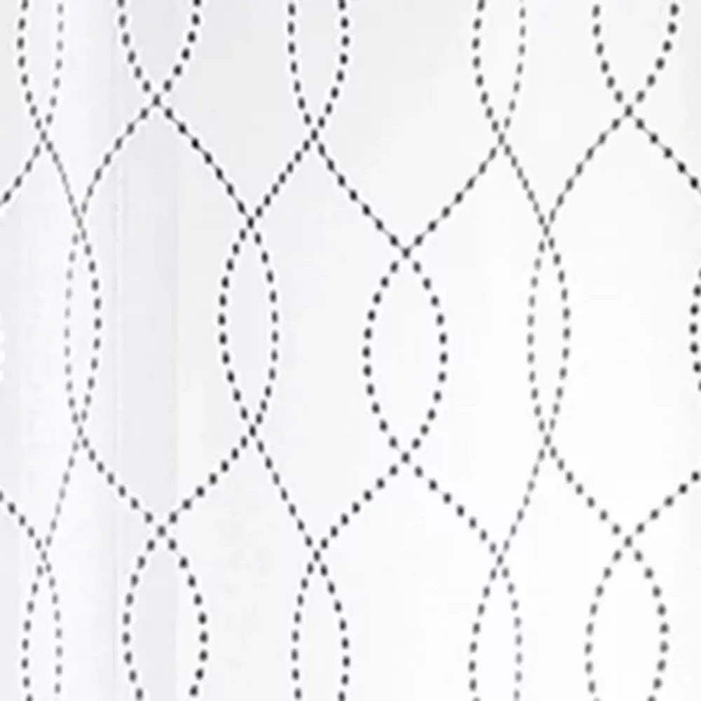 Regal Home Starbust Grommet Top Energy Saving Embroidered Sheer Set of 2 Curtain Panel