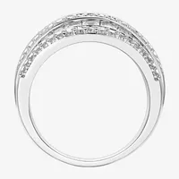 Womens 5 1/2 CT. T.W. Cubic Zirconia Sterling Silver Dome Cocktail Ring