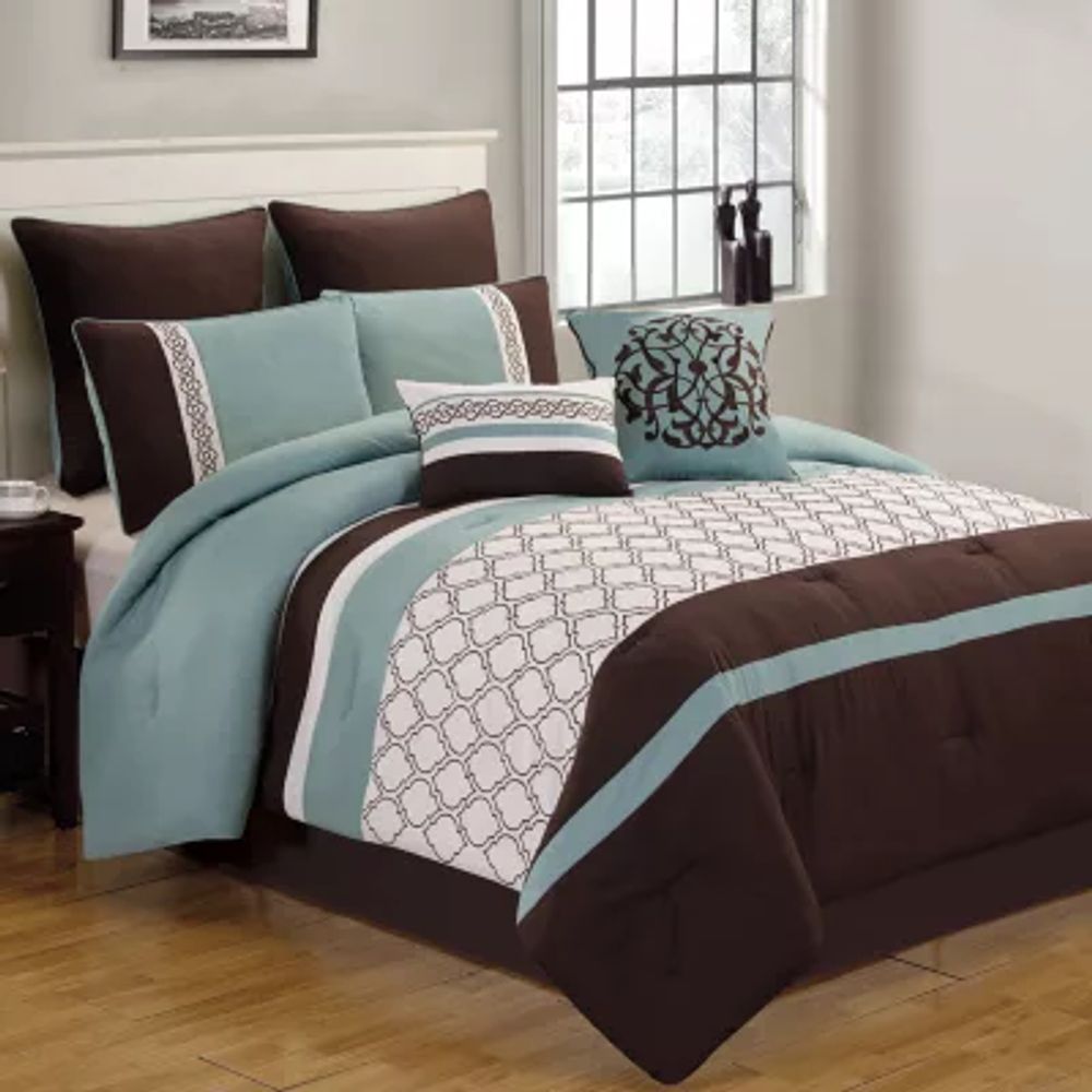 Riverbrook Home Tolbert 8-pc. Midweight Embroidered Comforter Set