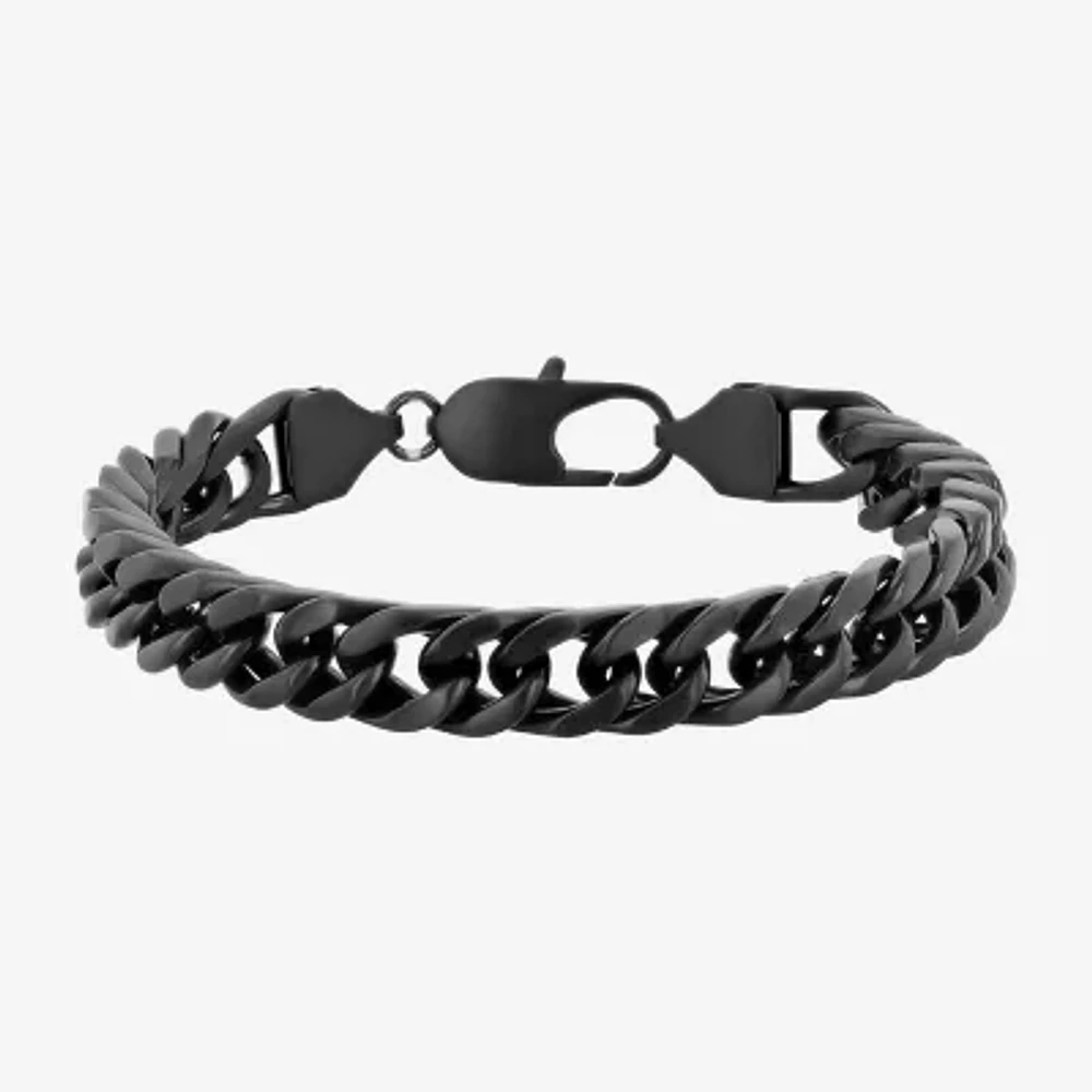 Mens Stainless Steel 8 / Inch Solid Curb Chain Bracelet