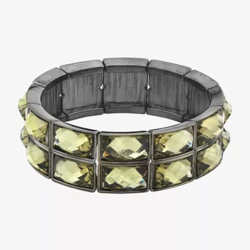 1928 Black Tone Womens Stretch Bracelet