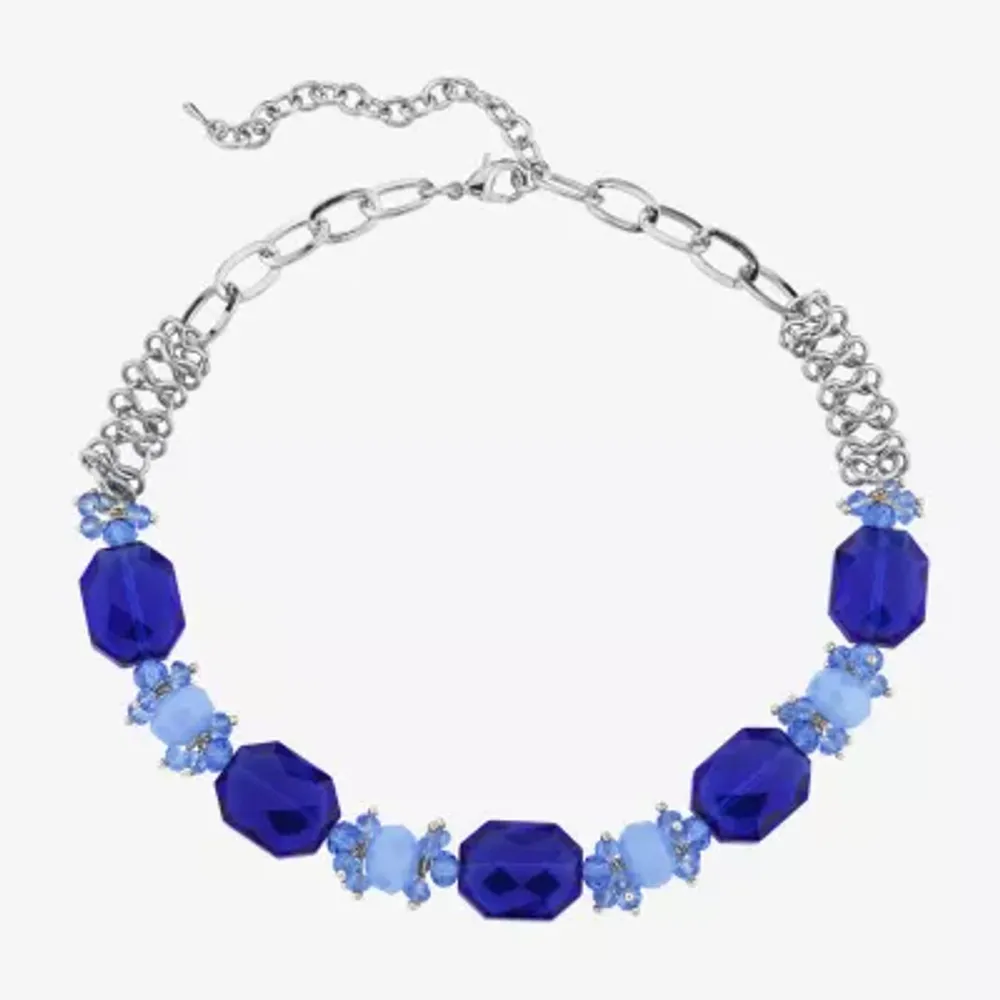 1928 Silver Tone Womens 16 Inch Collar Necklace