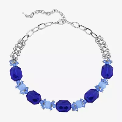 1928 Silver Tone Womens 16 Inch Collar Necklace