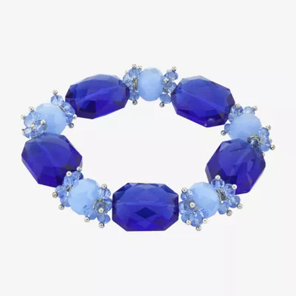 1928 Silver Tone Womens Stretch Bracelet