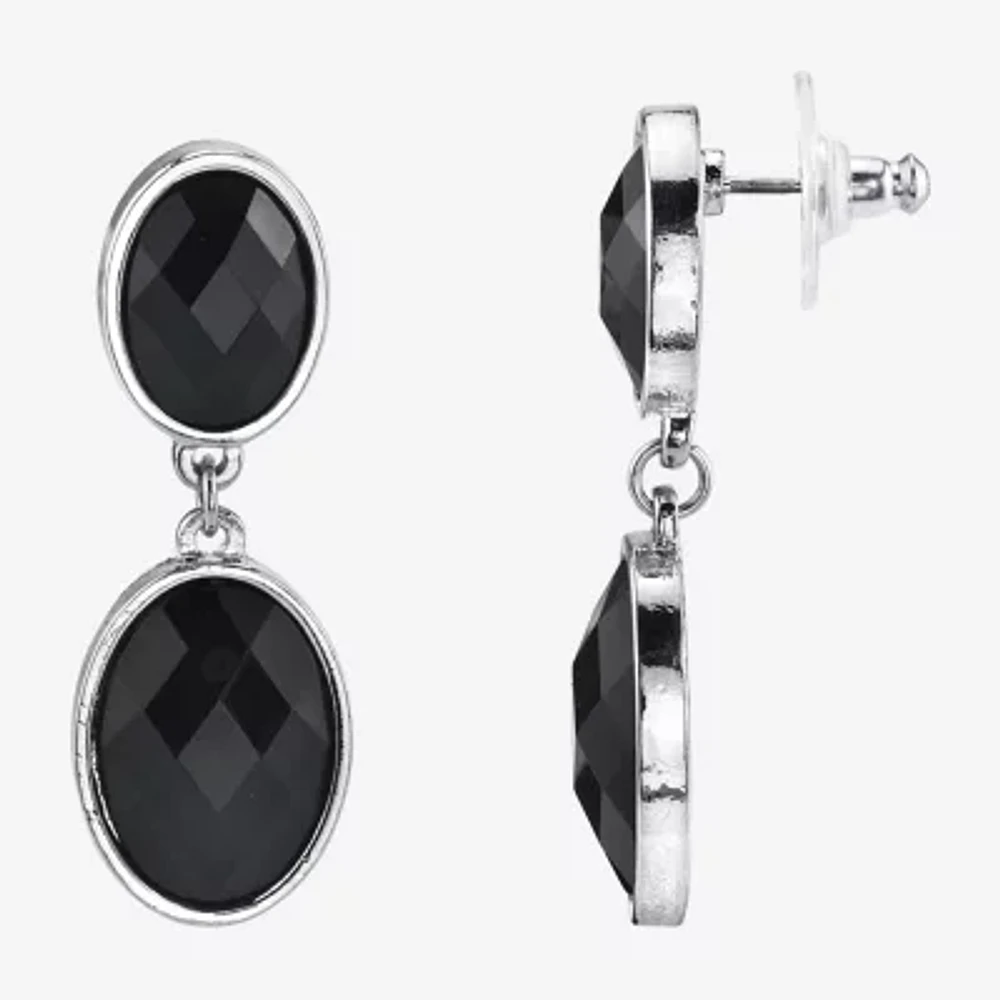 1928 Silver Tone Womens Drop Earrings