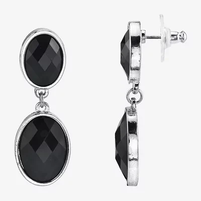 1928 Silver Tone Womens Drop Earrings