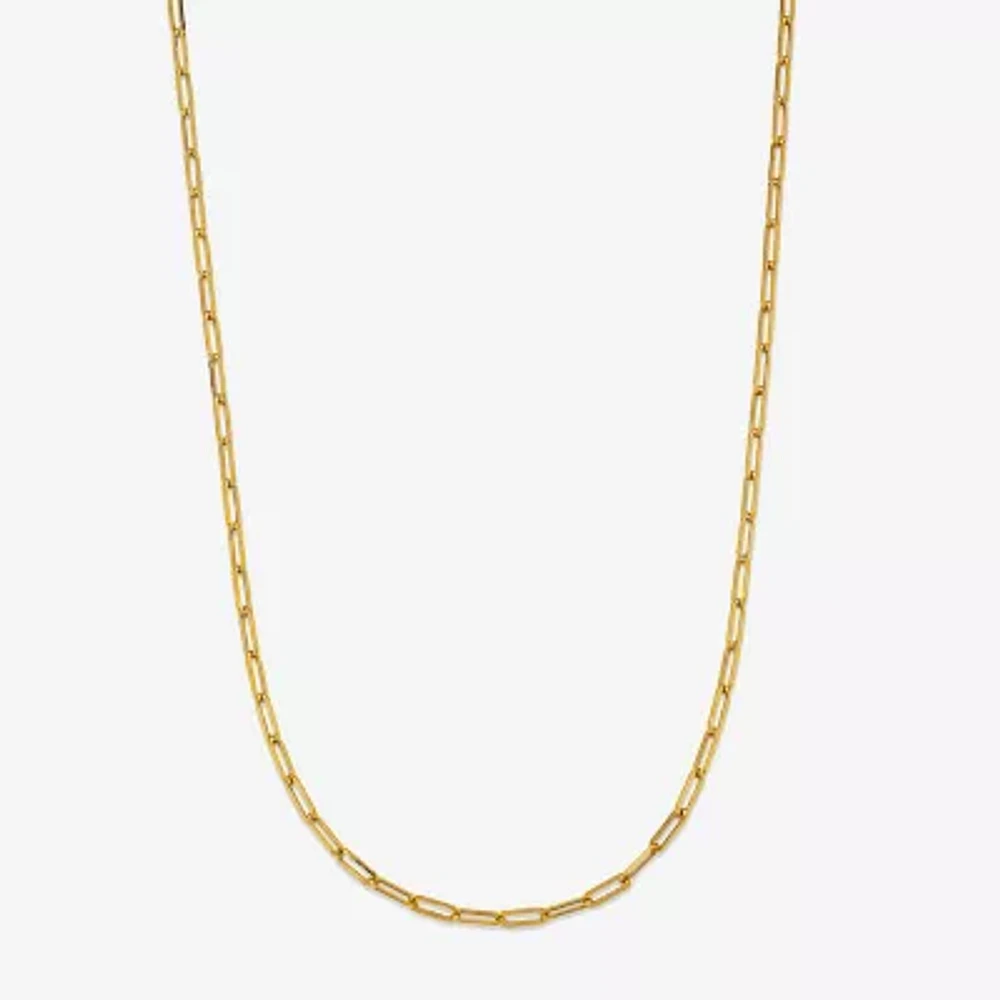 Womens 18 - 20 Inch 14K Gold Link Necklace Paperclip
