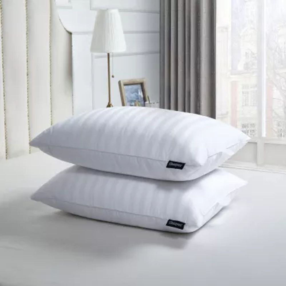 Beautyrest 500tc Damask Cotton 2-Pack Medium Density Bed Pillow