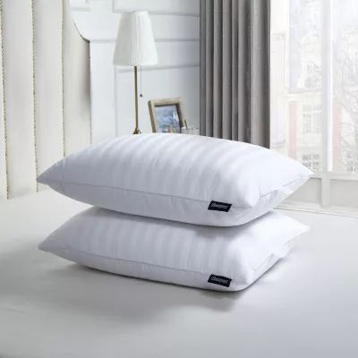 Beautyrest 500tc Damask Cotton 2-Pack Medium Density Bed Pillow