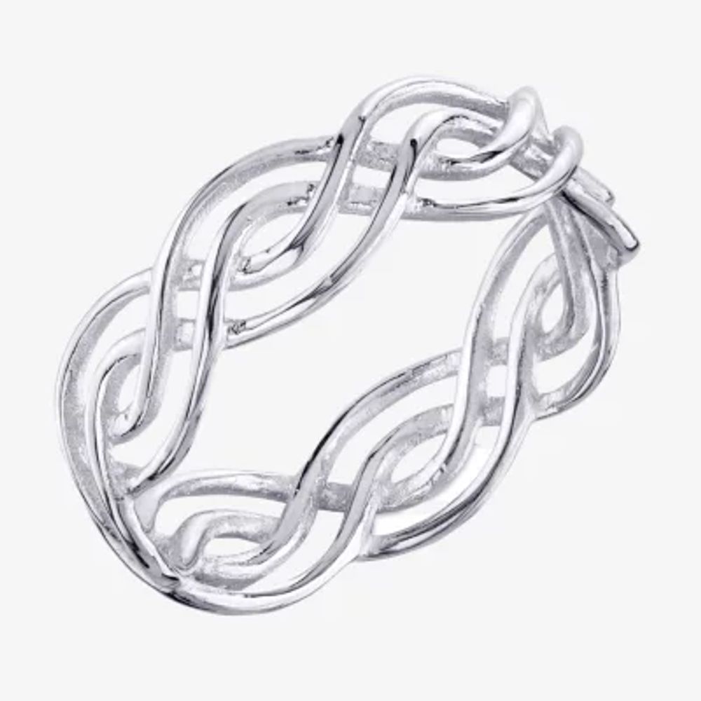 Footnotes Believe Womens Sterling Silver Band