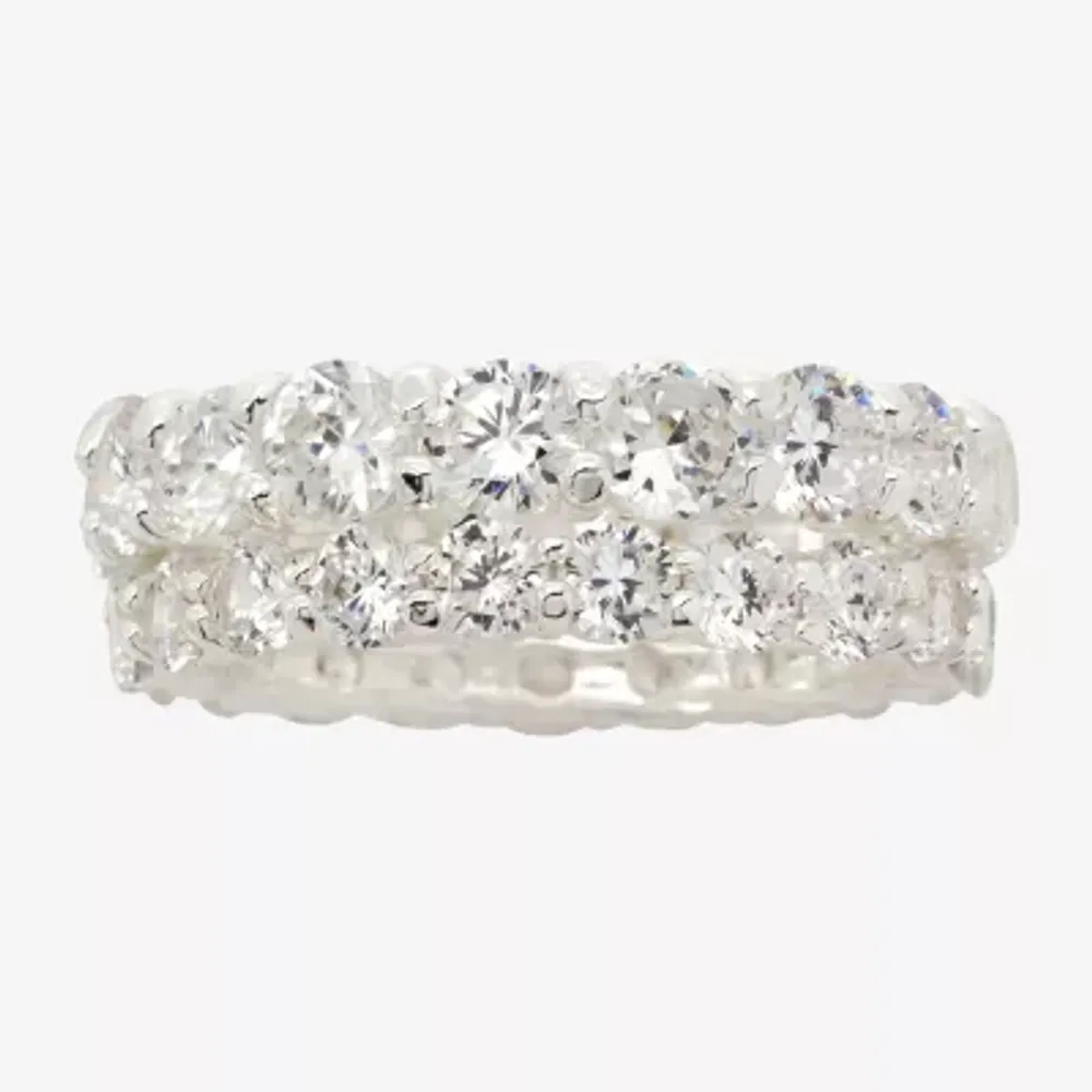 Sparkle Allure Womens White Cubic Zirconia Pure Silver Over Brass Hypoallergenic Bridal Set