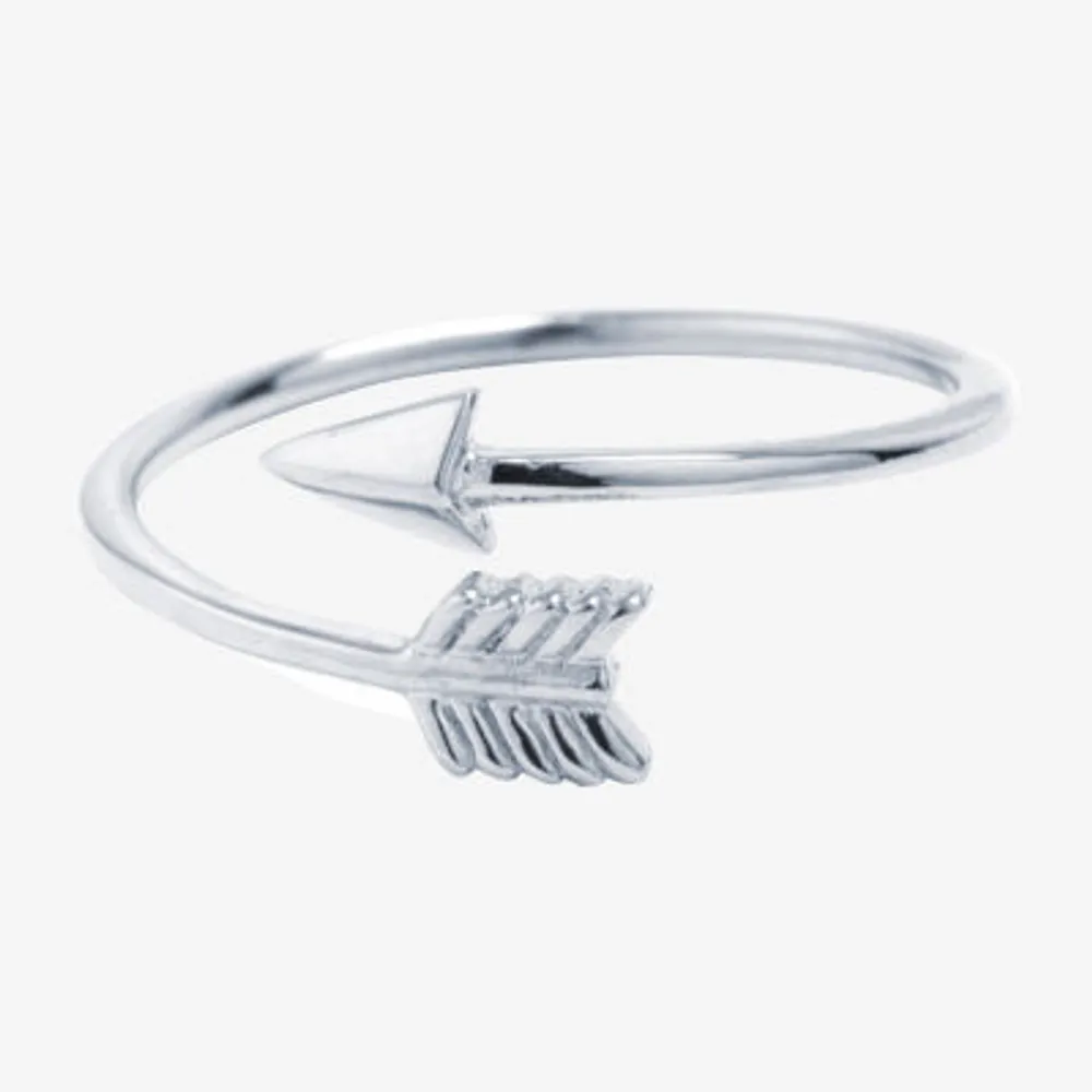 Silver Treasures Womens Sterling Arrow Bypass Band