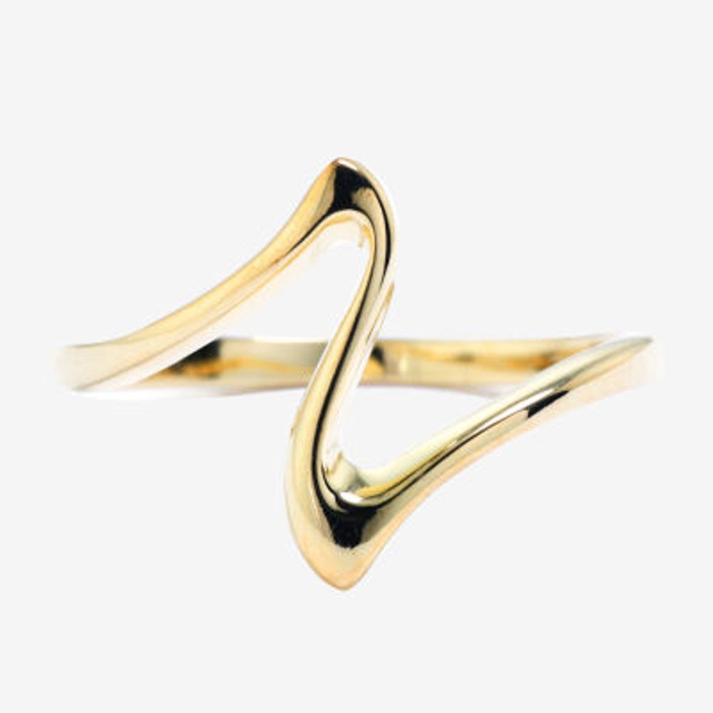 Silver Treasures Womens 14K Gold Over Band