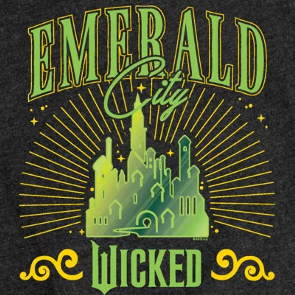 Emerald City Big Kid Girls Crew Neck Short Sleeve Wicked T-Shirt