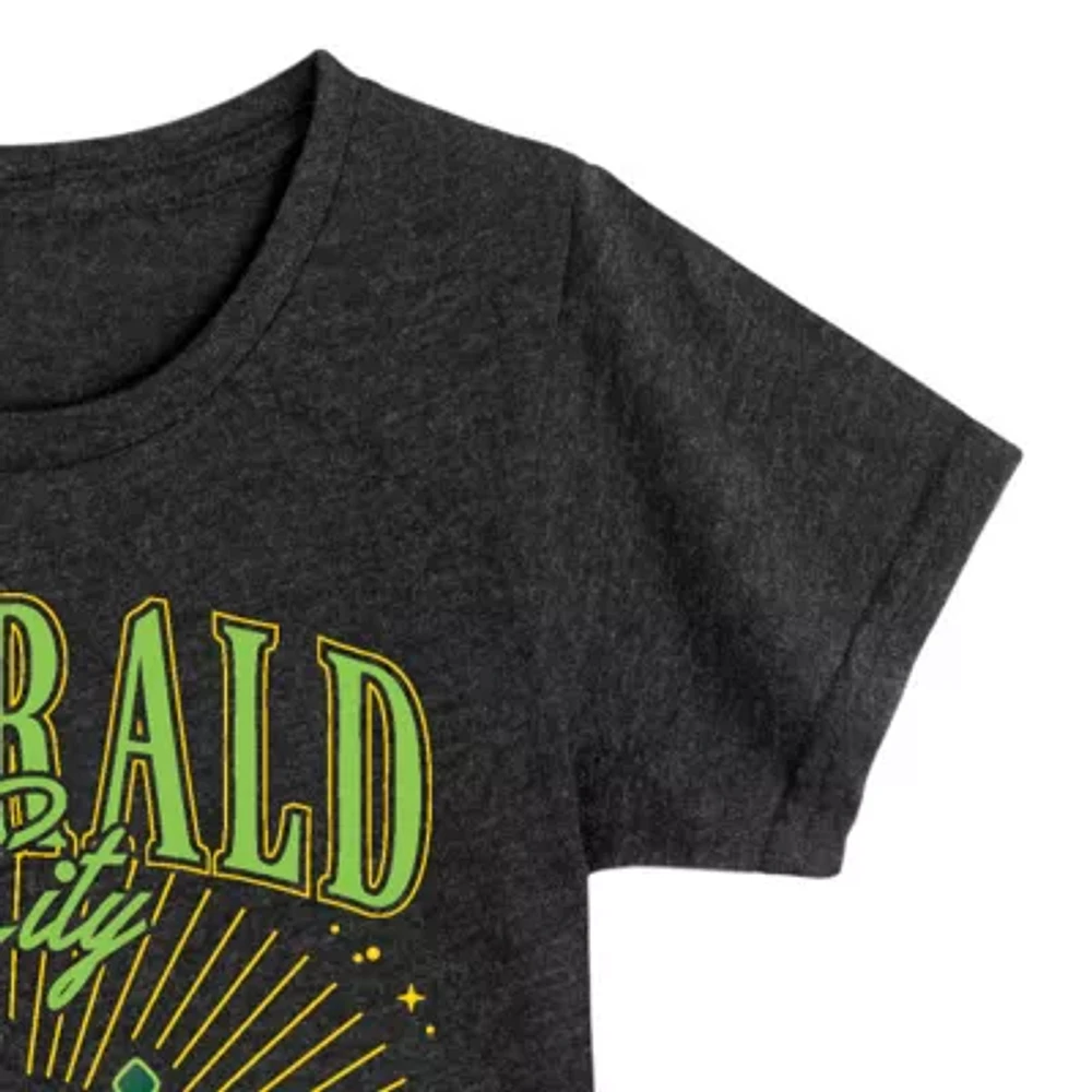 Emerald City Big Kid Girls Crew Neck Short Sleeve Wicked T-Shirt