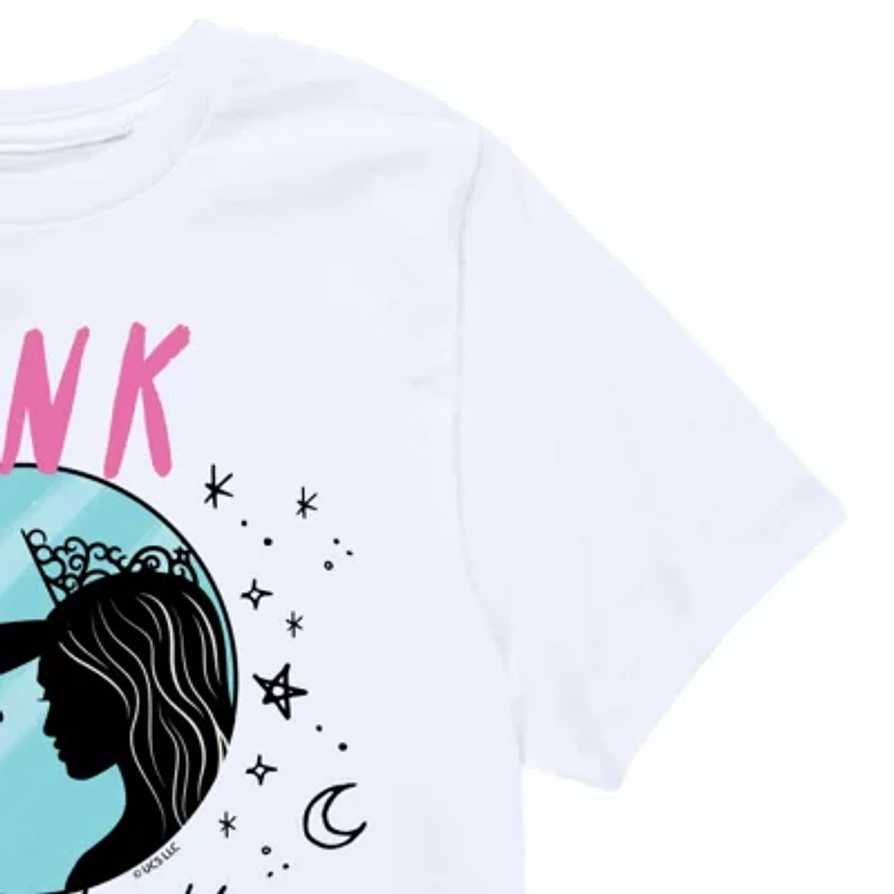 Pink Green Big Kid Girls Crew Neck Short Sleeve Wicked T-Shirt