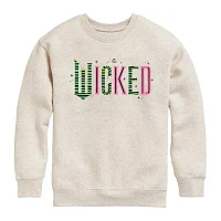 Big Kid Girls Crew Neck Long Sleeve Wicked Sweatshirt