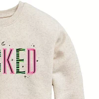 Big Kid Girls Crew Neck Long Sleeve Wicked Sweatshirt