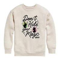 Dont Hide Magic Big Kid Girls Crew Neck Long Sleeve Wicked Sweatshirt