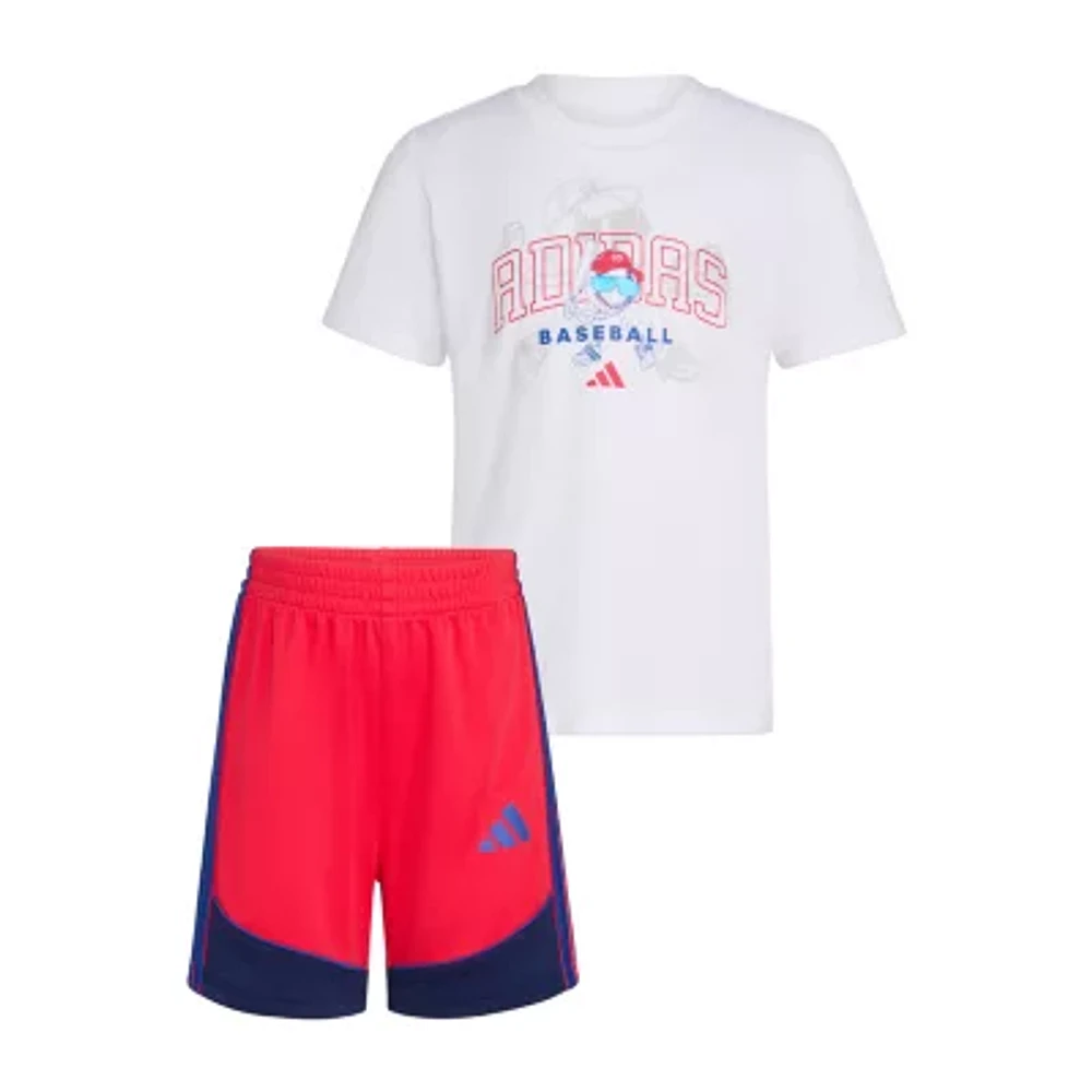 adidas Little Boys 2-pc. Short Set