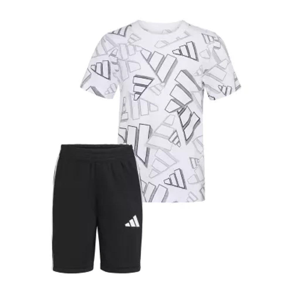 adidas Little Boys 2-pc. Short Set