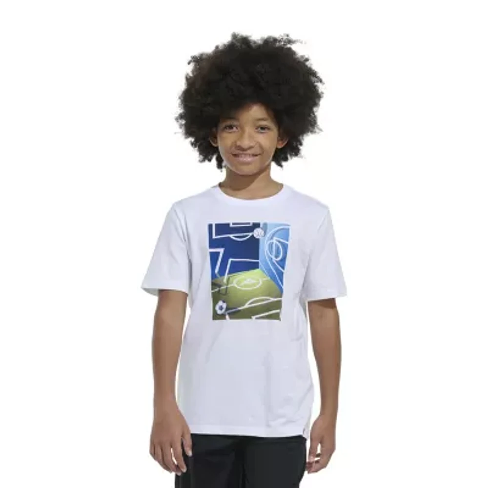 adidas Big Kid Boys Crew Neck Short Sleeve Regular Fit Graphic T-Shirt