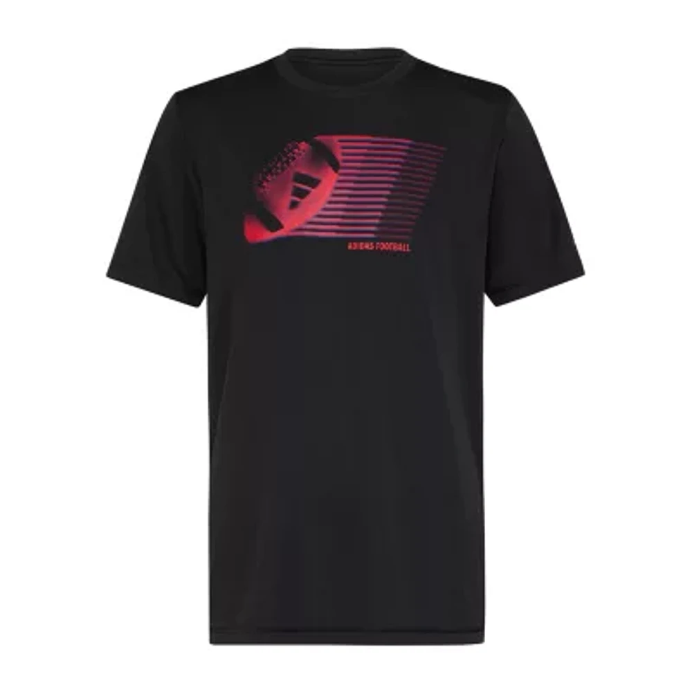 adidas Big Kid Boys Crew Neck Short Sleeve Regular Fit Graphic T-Shirt