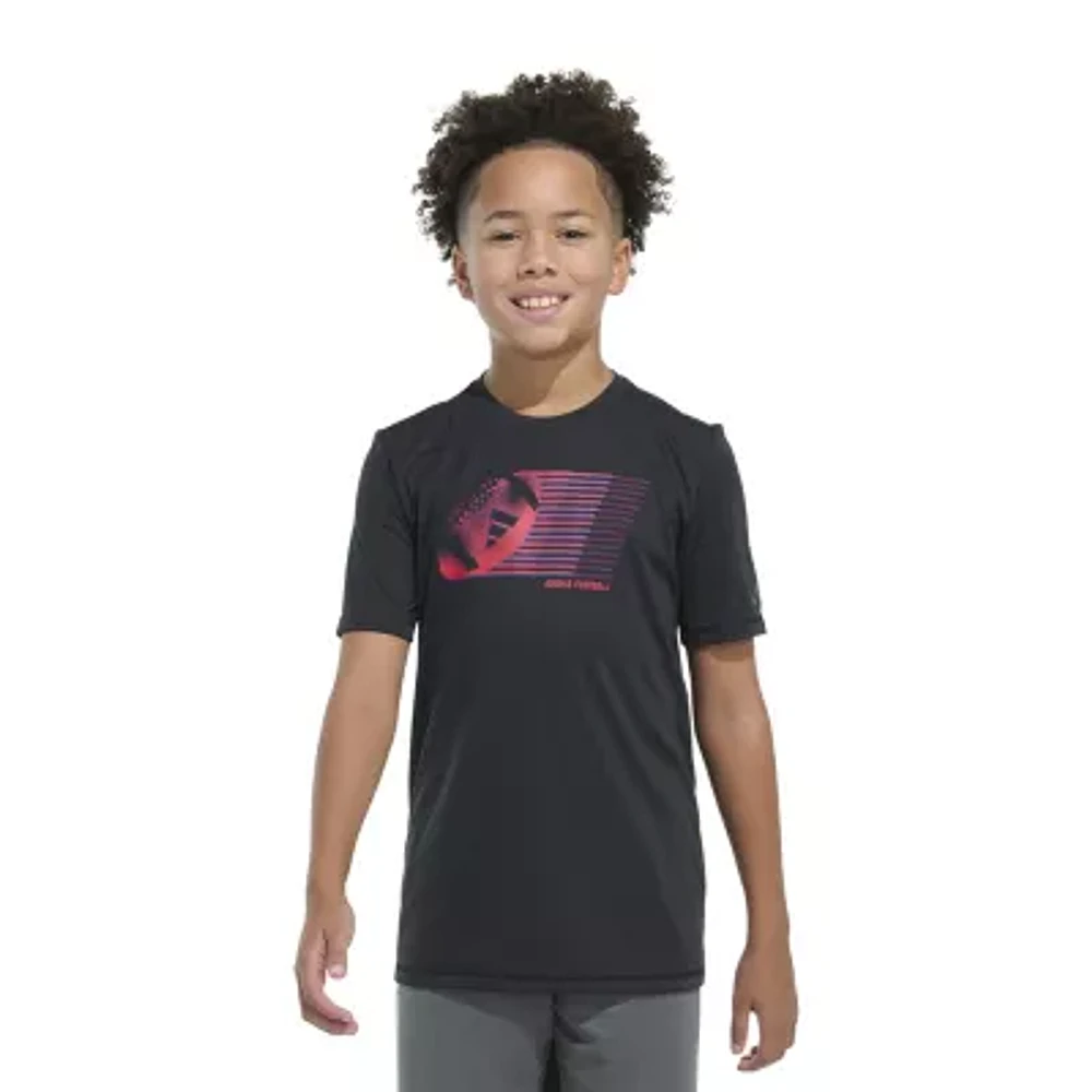 adidas Big Kid Boys Crew Neck Short Sleeve Regular Fit Graphic T-Shirt