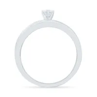 Womens 1/4 CT. T.W. Natural White Diamond Sterling Silver Round Side Stone Bridal Set