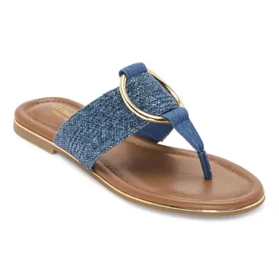 Liz Claiborne Womens Camplin Flat Sandals
