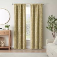 Eclipse Kerry Arbor Geometric Rod Pocket Energy Saving Blackout Set of 2 Curtain Panel