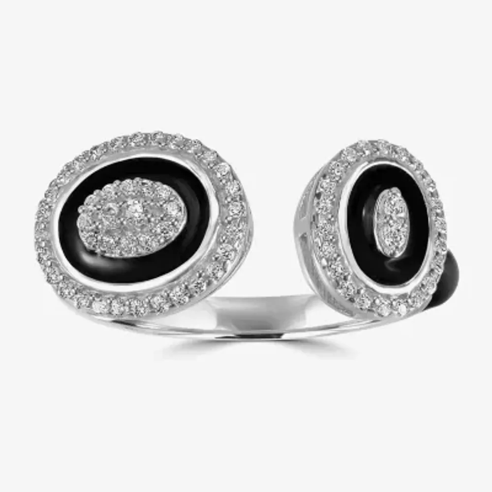 Diamonart Womens Cubic Zirconia Sterling Silver Cocktail Ring