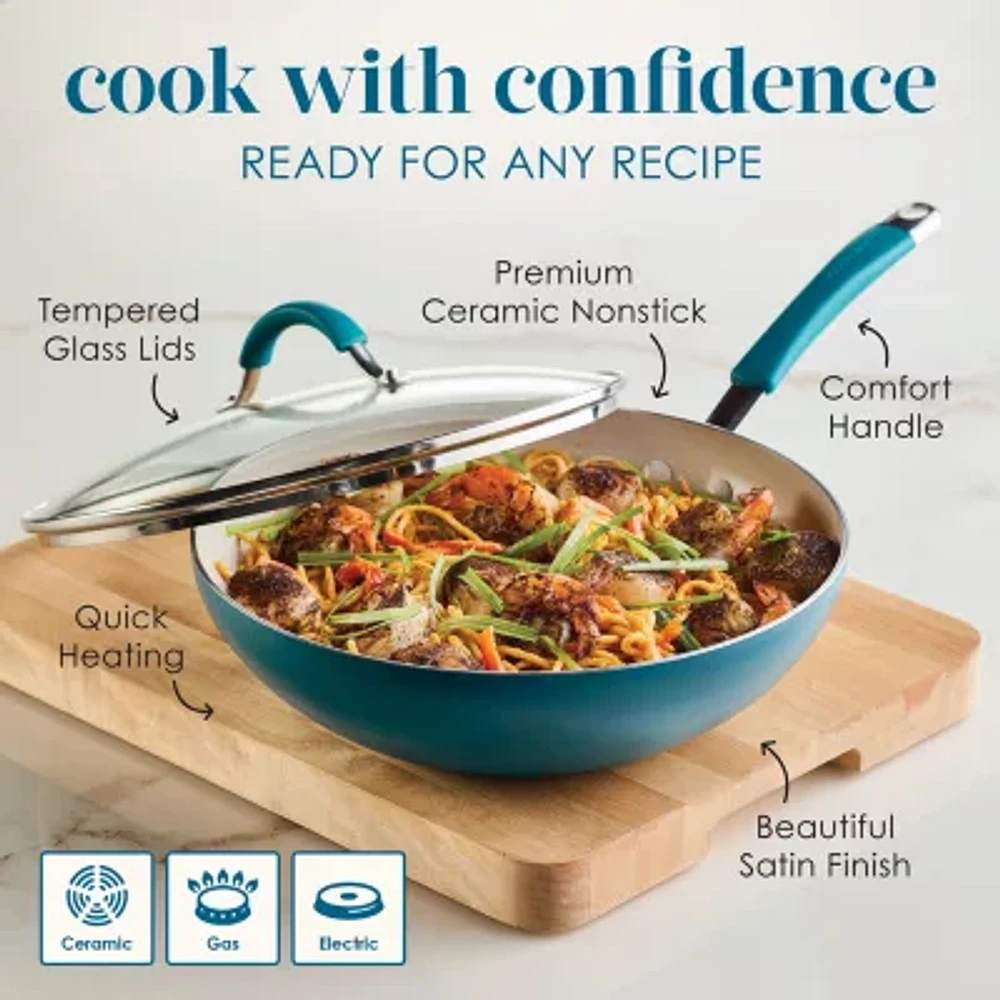 Rachael Ray Cucina Ceramic Non-Stick 11" Stir Fry Pan