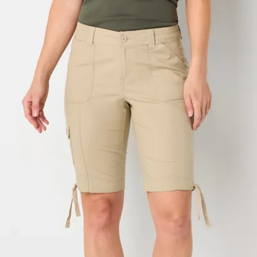 St. John's Bay Womens 11 1/2" Mid Rise Cargo Short