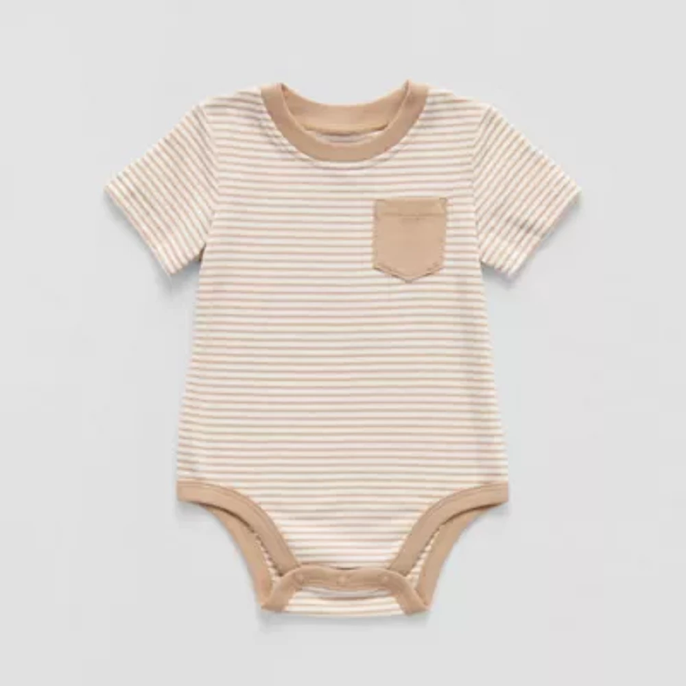 Okie Dokie Baby Boys Crew Neck Short Sleeve Bodysuit