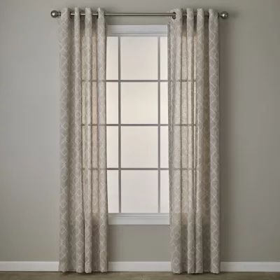 Saturday Knight Chainlink Grommet Top Light-Filtering Single Curtain Panel